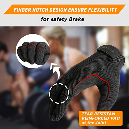 RYMNT Full Fingers Workout Gloves for Women & Men - Gym Gloves with Extra Grip Foam Padding & Anti-Slip for Fitness, Train...