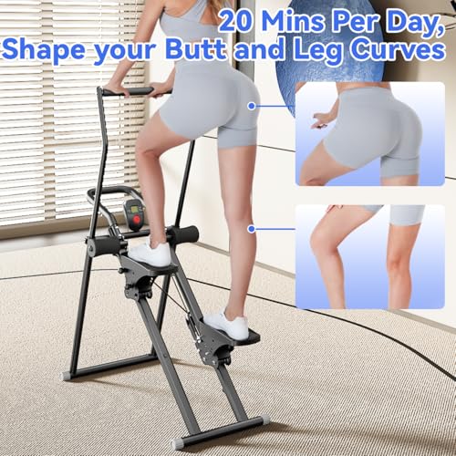 Stair Stepper & Ab Machine by SEWD, 2-in-1 Cardio Workout Equipment with Adjustable Handlebar & Large Pedals, 90% Pre-Asse...