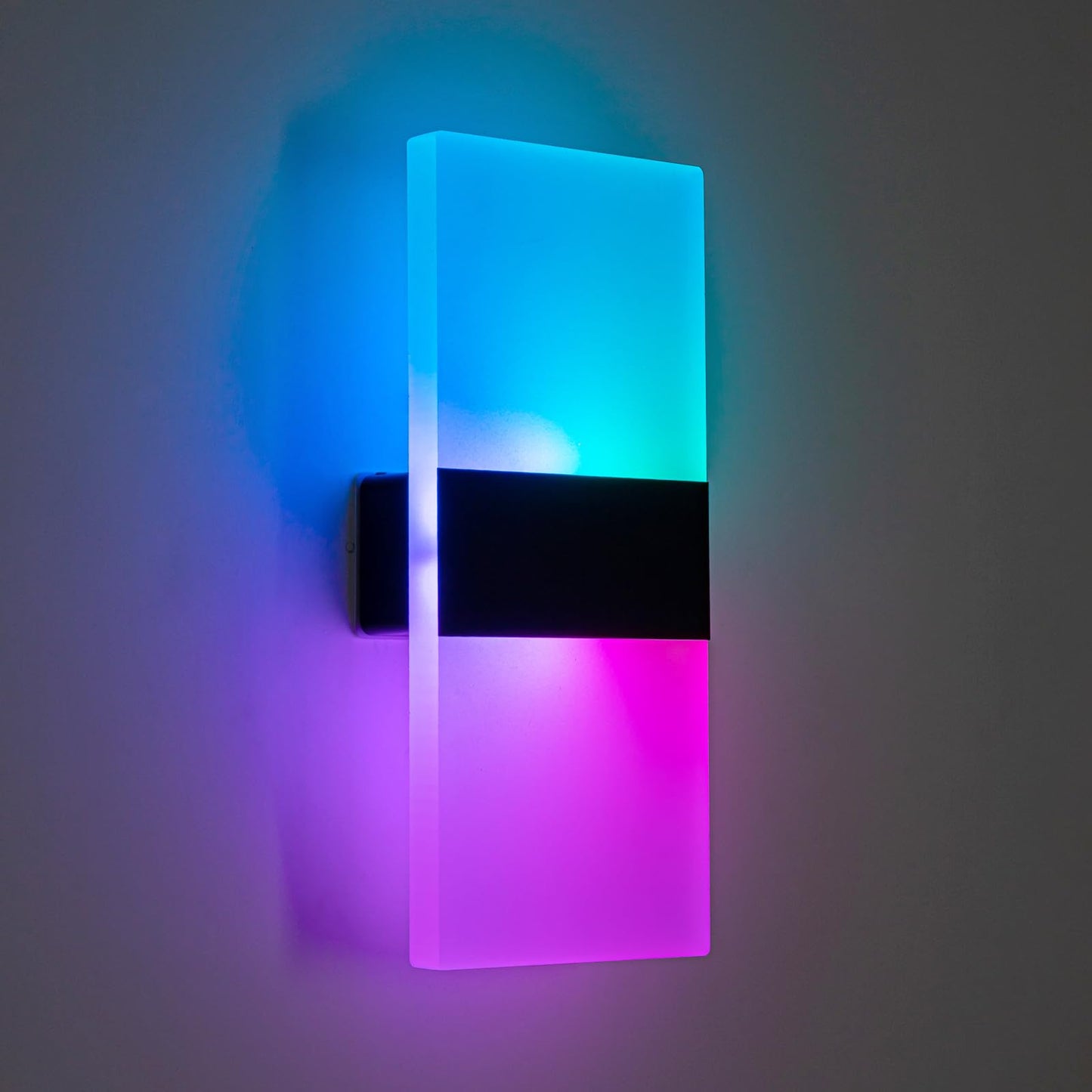 SURPALIG LED Wall Light, 4000mAh Battery Operated, RGB Remote Control, Dimmable, Magnetic, for Bedroom/Living Room, Multi-colored, Model B0C371Z