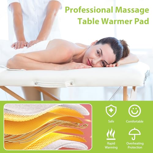 Massage Table Warmer Heating Pad Professional SPA Massage Bed Warmer with Timer, 9 Heat Settings, Overheat Protection for ...