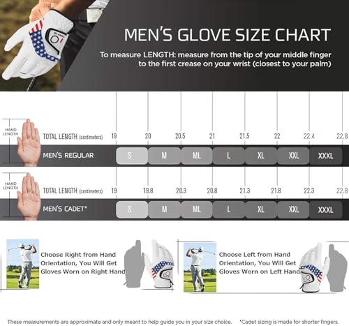 FINGER TEN Golf Gloves Men Value 5 Pack for Left Right Hand, Comfortable Soft & All Weather Grip Mens Golf Glove, Sizes S ...