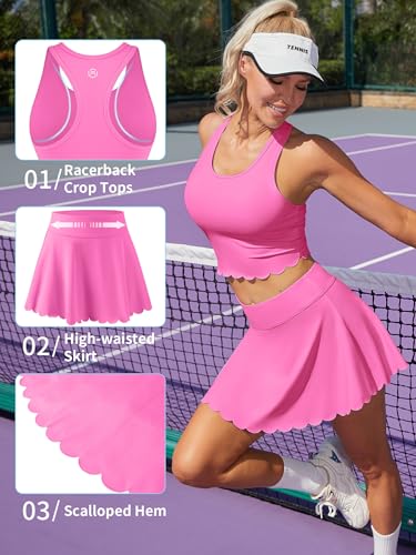 ATTRACO Tennis Outfits for Women Racerback Golf Dress Athletic Workout Dress