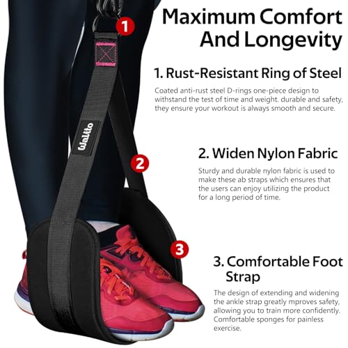 Pull Up Assistance Bands Set, Heavy Duty Adjustable Pull Up Assist Band with Feet Rest, Strength Training Bands for Home G...