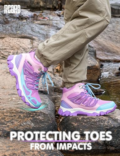 @ R CORD Kids Hiking Boots Waterproof Non-Slip Hiking Shoes for Kids Comfortable Girls Hiking Boots Trail Walking Sneakers...