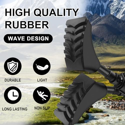 Inscool 6Pcs Replacement Cane Tips - Walking Sticks Accessories, Fit Most Trekking & Hiking Poles