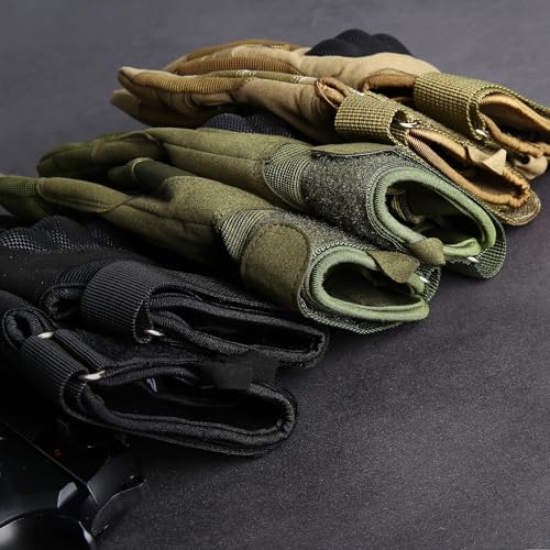 MVPTOO Motorcycle Tactical Gloves for Men - Touchscreen, Hard Shell & Palm Padding for Airsoft Paintball Hunting Hiking Ca...