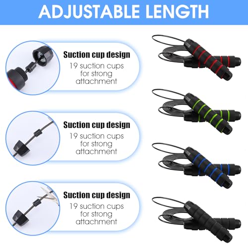 16 Pieces Jump Ropes for Fitness with Ball Bearings Speed Jumping Rope Adjustable Skipping Rope with Foam Handles Exercise...