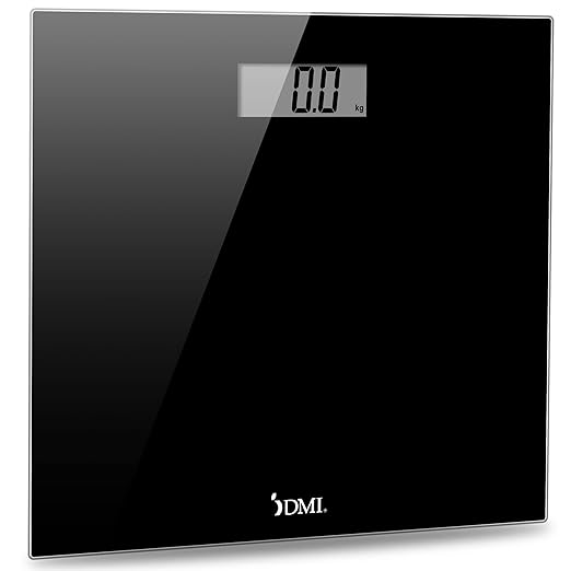DMI Digital Talking Bathroom Scale, Sleek Tempered Glass, Clinically Accurate Measurements, Large LCD Screen, 440 lb. Weig...