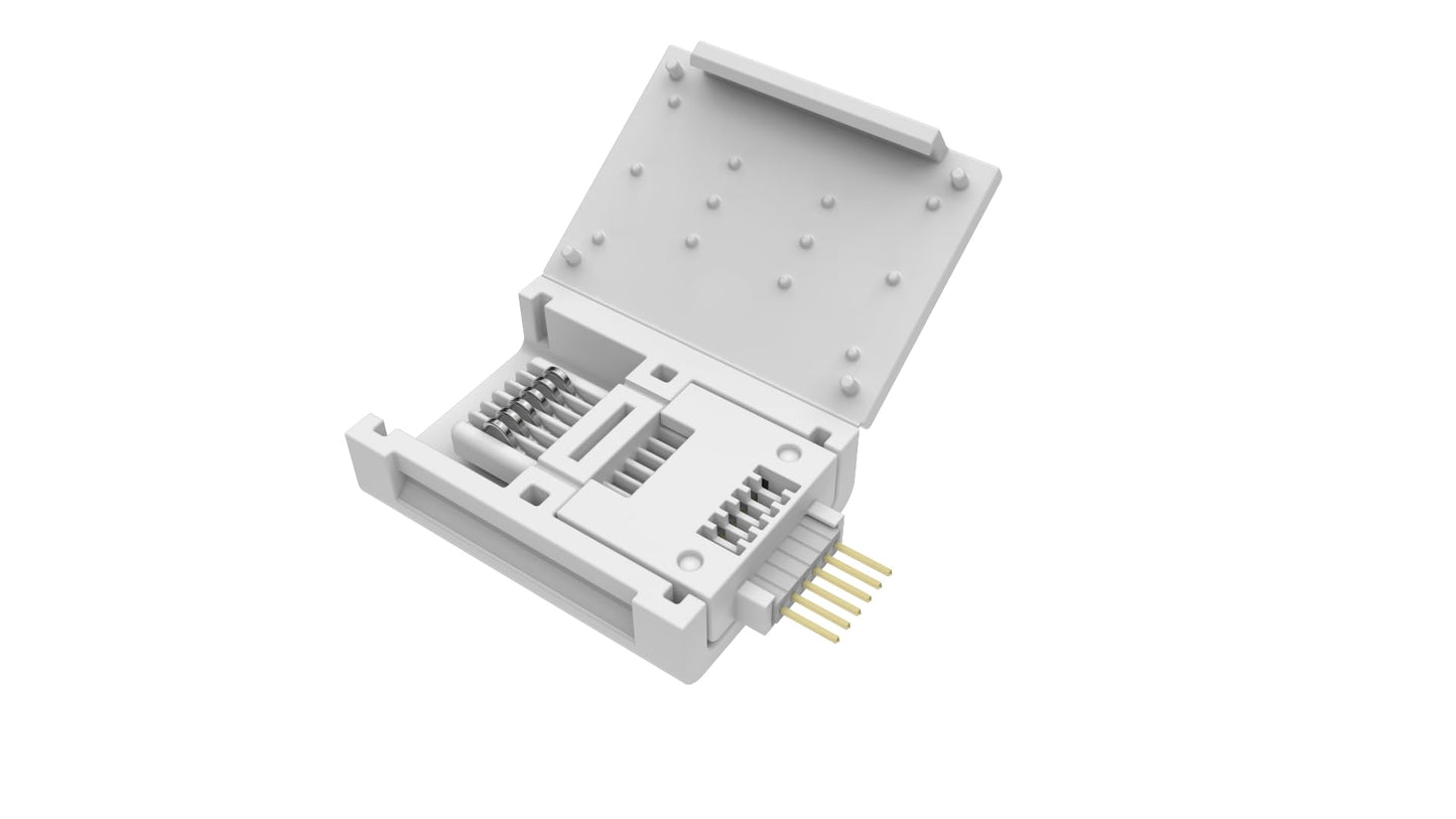 Litcessory 6-Pin to Cut-End Connector for Philips Hue/Solo Lightstrip (4 Pack, White - MICRO 6-PIN V4 / Solo Lightstrip)