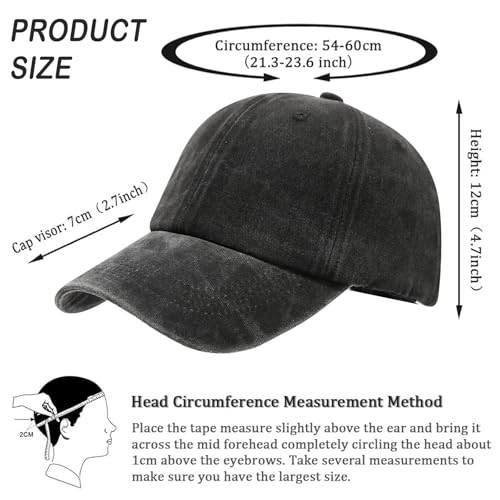 LYDTICK 8 Pack Vintage Washed Baseball Cap Golf Dad Hat Distressed Cotton Plain Trucker Hats for Men Women