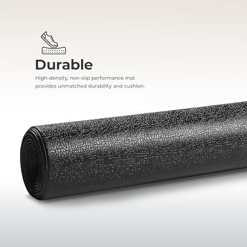Sunny Health & Fitness Non-Slip Home Gym Mat – Workout Floor Protection Foam Pad for Treadmill, Bike, Elliptical, Yoga and...