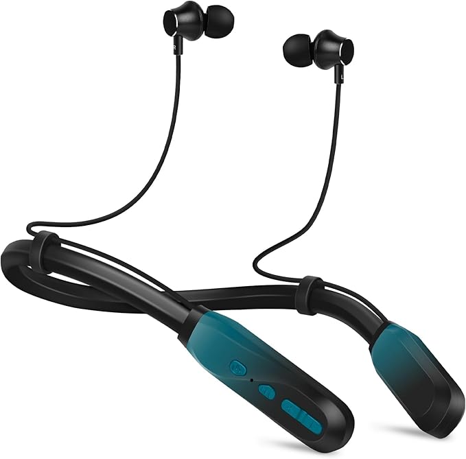 Lecefty Neckband Bluetooth Headphones, 200H Extra Long Playtime Wireless Stereo Neckband Earbuds with Microphone, Waterpro...