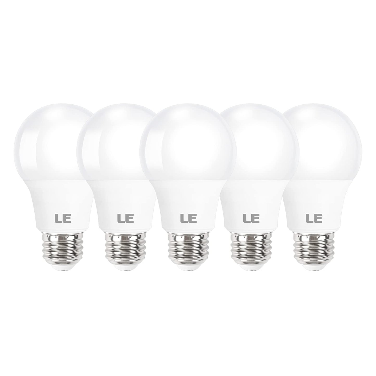 LE LED Light Bulbs 60W Equivalent Soft Warm White 2700K A19 E26 9W 800 Lumens 5 Count Pack of 1