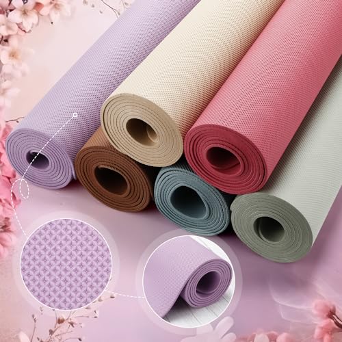 Timgle 12 Pack Yoga Mat Bulk, 4mm Thick Extra Long Sports Mat Anti Slip Tear Resistant Yoga Exercise Set for Fitness Stret...