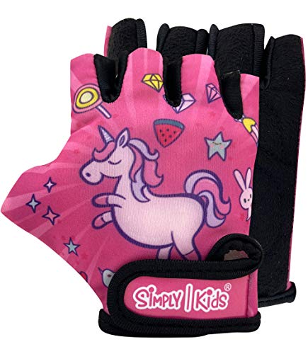 Kids Bike Gloves for Balanced Bike Mountain Bicycle Biking I Breathable Fingerless Toddler Kids Cycling Gloves with Extra ...