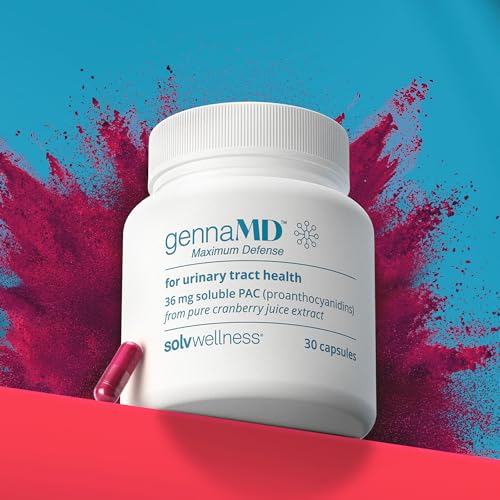 Solv Wellness GennaMD - Maximum UTI Defense - 36 mg Soluble PAC from 100% Cranberry Juice Extract - Highest PAC Concentrat...