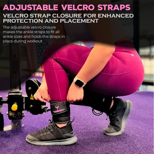 YAGHZU Ankle Straps for Cable Machines Women, Glute Kickback Cable Machine Attachments, Gym Ankle Cuffs, Wrist Cuffs for W...