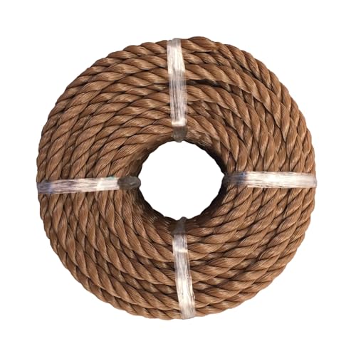 Koch 5011635 Twisted Polypropylene Rope, Perfect for Outdoor, Gardening, Landscaping, and Shipping, 1/2 by 50 Feet, Brown,...