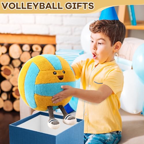 Stepxi Volleyball Stuff, Soft Volleyball Stuffed Animal Plush Toy, Fluffy Sports Pillow for Kids Sofa Bedroom Decoration,V...