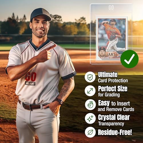 Semi Rigid Card Holders for PSA, SGC, BGS, CSG Grading – 100 Bundle - Baseball Card Sleeves - 50 Card Holders for Trading ...