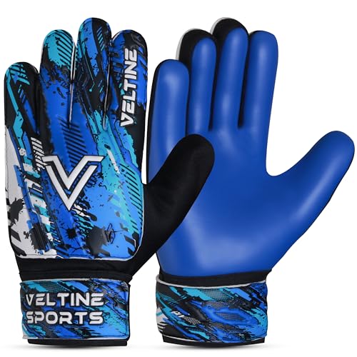 Veltine Sports Soccer Goalie Gloves for Kids Boys Children,Youth & Adult Football Goalkeeper Gloves with Double Wrist Prot...