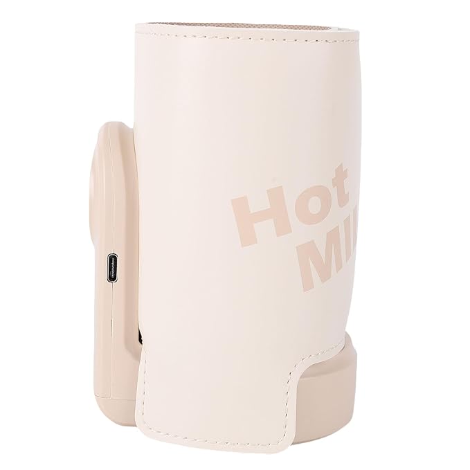 Baby Bottle Warmer, 13cm / 5.1inConstant Temperature USB Rechargeable Portable Bottle Warmer Insulated Sleeve Digital Display Holder for Travel Outdoor Camping