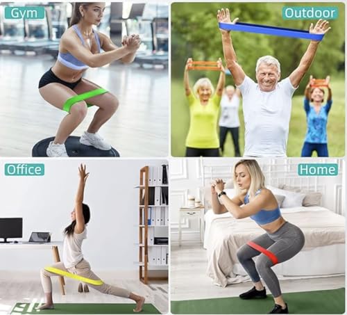 Resistance Bands Set for Workout – 5 Pack Durable Loop Exercise Bands for Strength Training, Physical Therapy, Yoga, Pilat...