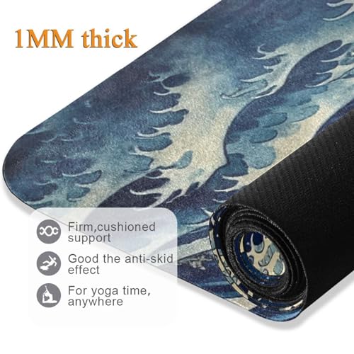 SDMKA Skull Yoga Mat for Women Men 71" x 26" Non Slip Exercise & Fitness Mat 1mm Thick Workout Mat for Yoga, Pilates, Come...