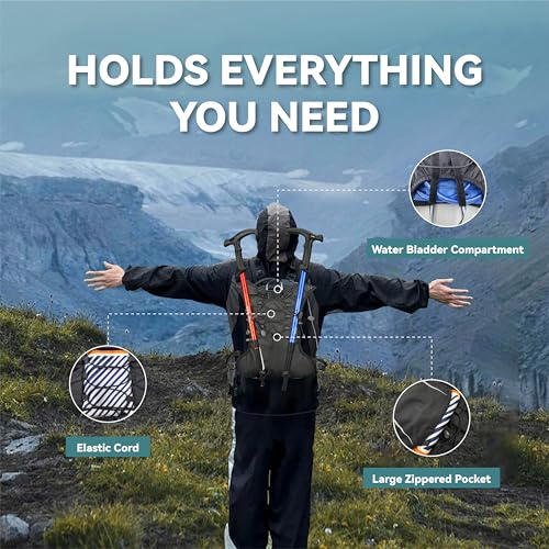XBT Hydration Pack with 2L Water Bladder – Lightweight Running Vest for Men & Women – Adjustable, Breathable, Reflective H...