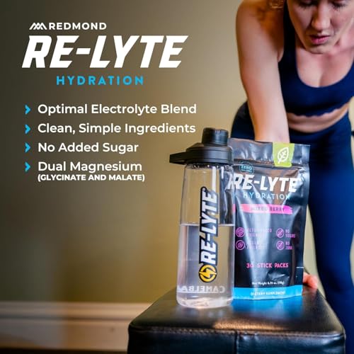 REDMOND Re-Lyte Hydration Electrolyte Powder Mix (Mixed Berry) 30 Stick Pack