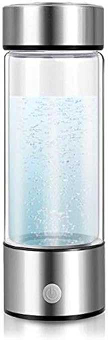 Hydrogen Rich Health Cup Alkaline Ionizer Generator USB Rechargeable Electrolysis Generator Ionization Bottle Weak Alkaline Cup Anti-Oxidation and Anti-Aging Glass Health Cup