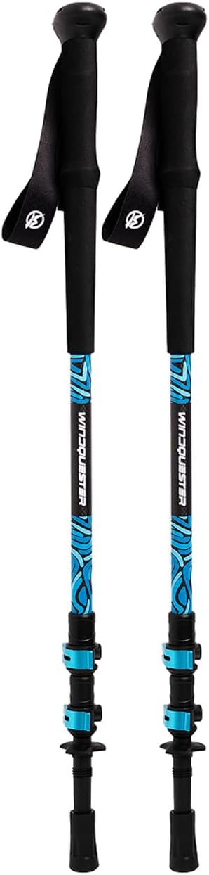 WindQuester Strider X Carbon Fiber Trekking Poles – Adjustable Lightweight Hiking Poles with Quick Lock, Compact for Backp...