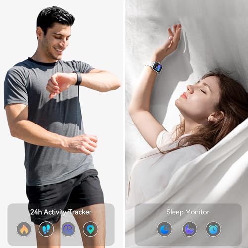 aeac Smart Watch for Men/Women Android & iPhone, Alexa Built-in, 1.8" Touch Screen Fitness Tracker with Answer/Make Calls,...