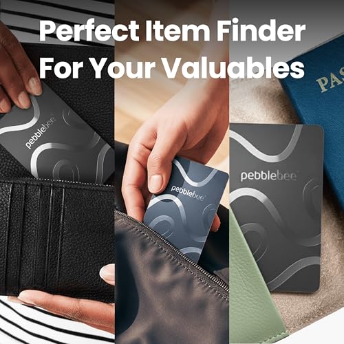Pebblebee Card 5 | Rechargeable Bluetooth Wallet Tracker Card | Thin Eco-Friendly Alternative Tracking Card to Air Tag & A...