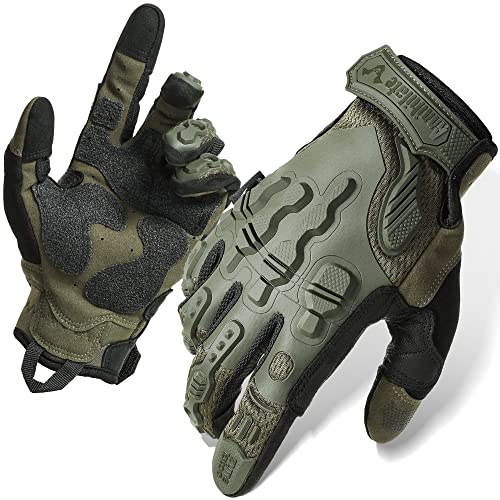 ZUNE LOTOO Touchscreen Tactical Gloves Men with Kevlar-Lined & TPR Impact Protection for Motorcycle Paintball Airsoft Rang...