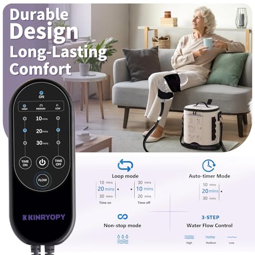 Cold Therapy Machine with Programmable Timer, Portable Ice Machine for Knee After Surgery, Knee Replacement Recovery Syste...