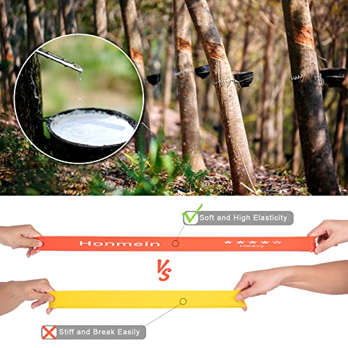 Honmein Resistance Bands for Working Out, Exercise Bands with 5 Resistance Levels Fit for Home Fitness, Strength Training,...