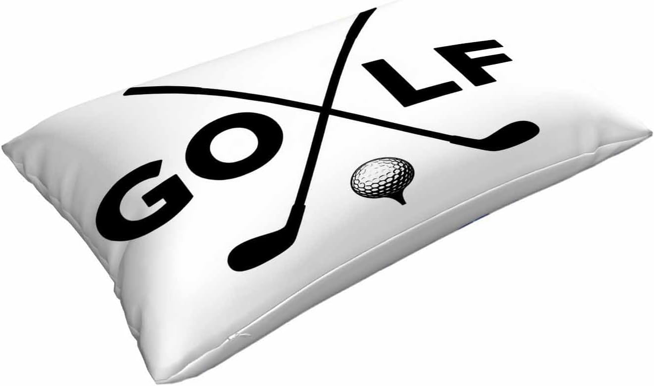 Mugod Cushion Cover Black Golf Clubs Symbol,Pillow Case for Bed Couch Sofa Office Decor 20x30 Inches