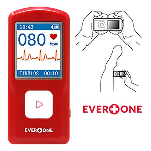 EverOne - EVOPM10 Portable Bluetooth ECG/EKG Monitor, Compatible with iOS/Android, Windows 7/8/10, Track Heart Rate & Hear...