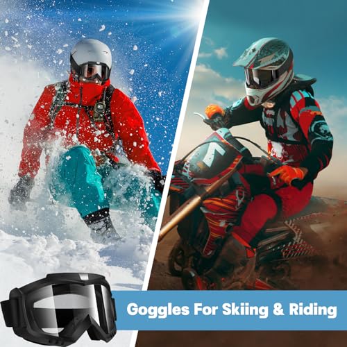 Lievermo Dirt Bike Goggles for Motorcycle, ATV, Motocross, Ski, and Racing Helmet