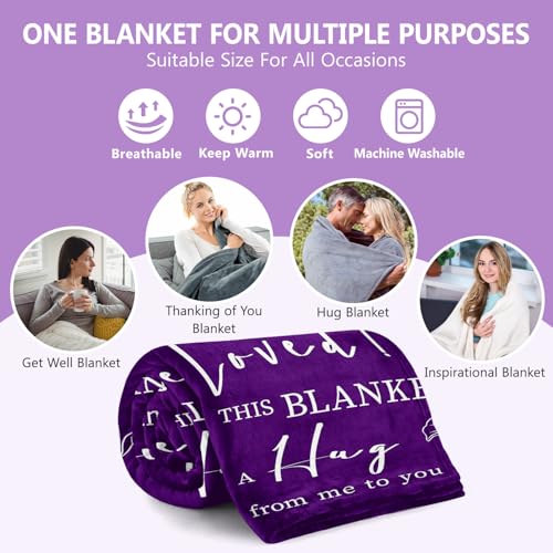 Get Well Gifts for Women After Surgery - Hug Blanket - Thinking of You Gift for Mom Friend Sister - Feel Better Inspiratio...