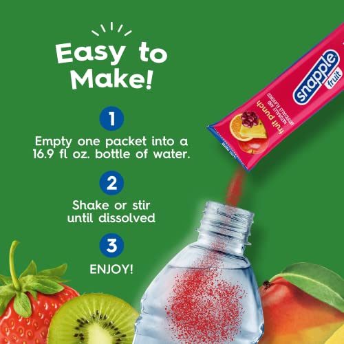 Snapple Powder Drink Mix Variety Pack - 30 Powder Sticks | Assorted Flavors, Zero Sugar | On-the-Go Hydration for Refreshi...