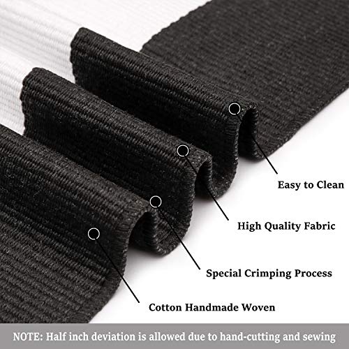 KOZYFLY Black and White Area Rug 27.5x43 Inches Striped Front Door Rug Cotton Washable Indoor Outdoor Rug Doormats Outdoor...