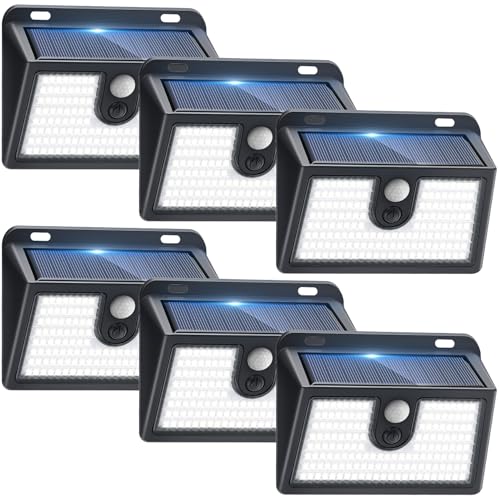 [6 Packs] Solar Motion Sensor Outdoor Lights, Super Bright Solar Lights Outdoor Waterproof, 3 Lighting Modes Security Wall...