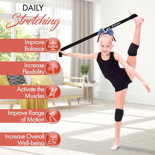 Stretching Strap for Cheer – Flexibility Stunt Strap for Cheerleaders – Durable Cheer Stretching Bands for Improved Flexib...