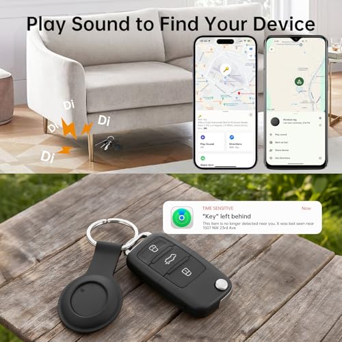 Bluetooth Tracker, Dual System Air Tracker Tag-for iOS & Android, 100dB Sound, Waterproof Item Finder, Worldwide Smart Loc...