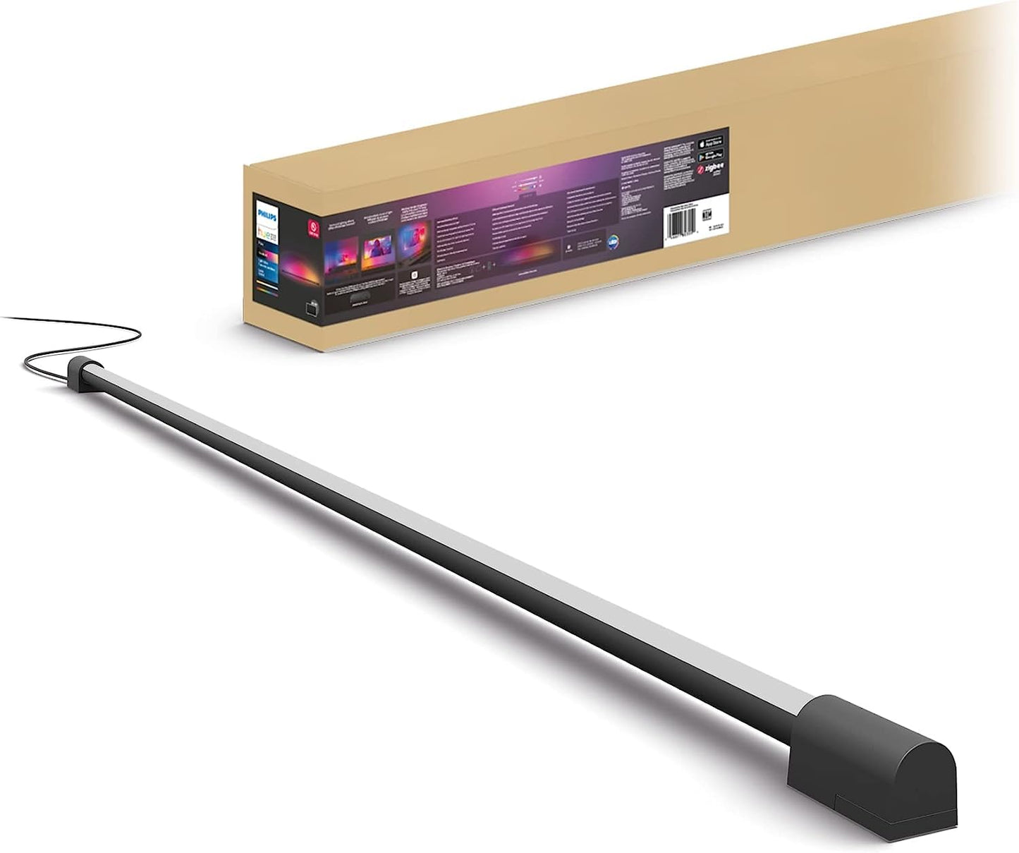 Philips Hue Smart Light Tube - Color-Changing LED, Sync with TV & Music, Black, Model 582502