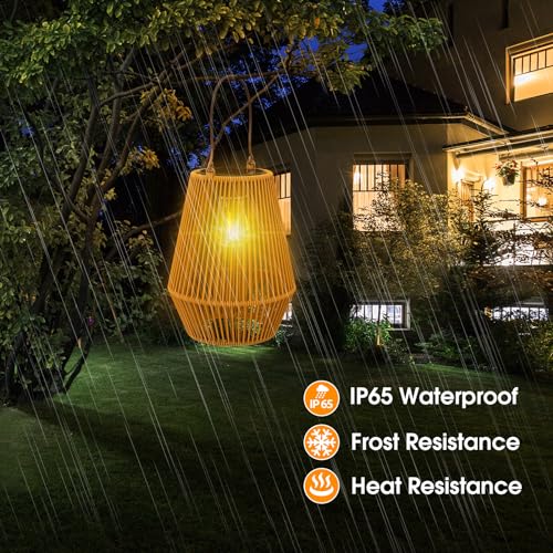 Solar Lanterns, KagoLing Solar Lanterns Outdoor Waterproof Gifts for Women Hanging Lights Outdoor Christmas Lamp Lights De...