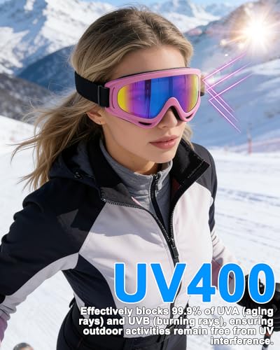 YISUGOOC 3 Pairs Motorcycle Goggles UV Protection Ski Goggles With 3 Pieces Neck Gaiter Riding Dust And Windproof