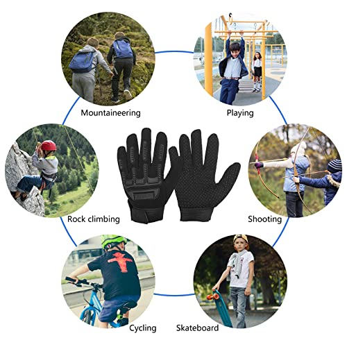 Long Keeper Kids Cycling Tactical Gloves – Boys Sport Climbing Fishing Gloves Anti Slip Full Finger Gloves